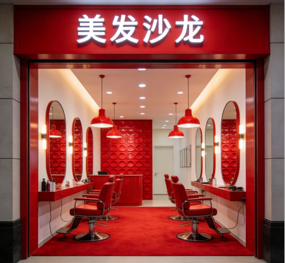 发挥了空间的功能性。人们的视线  将被这些红色边框吸引