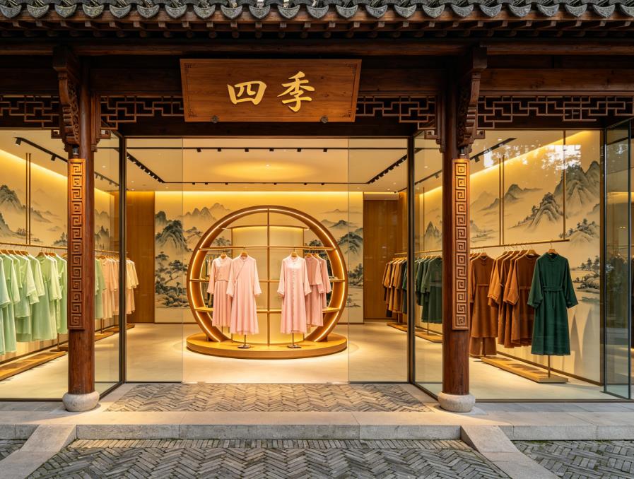 四季轮回，时光流转，新中式的店面专卖店设计是永恒的-上海浩书设计工作室