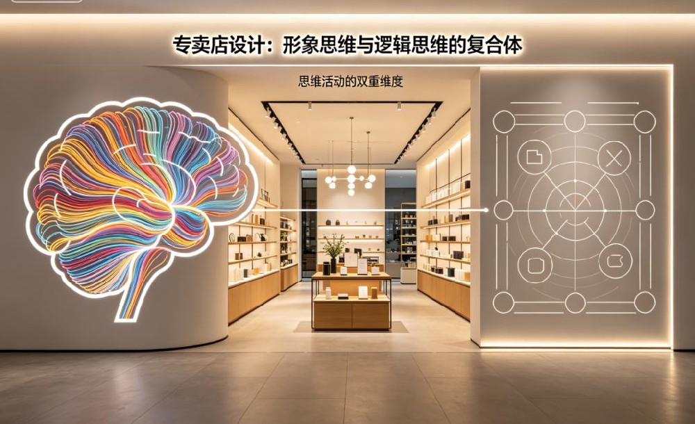 专卖店设计是一种思维活动，是形象思维与逻辑思维的复合体