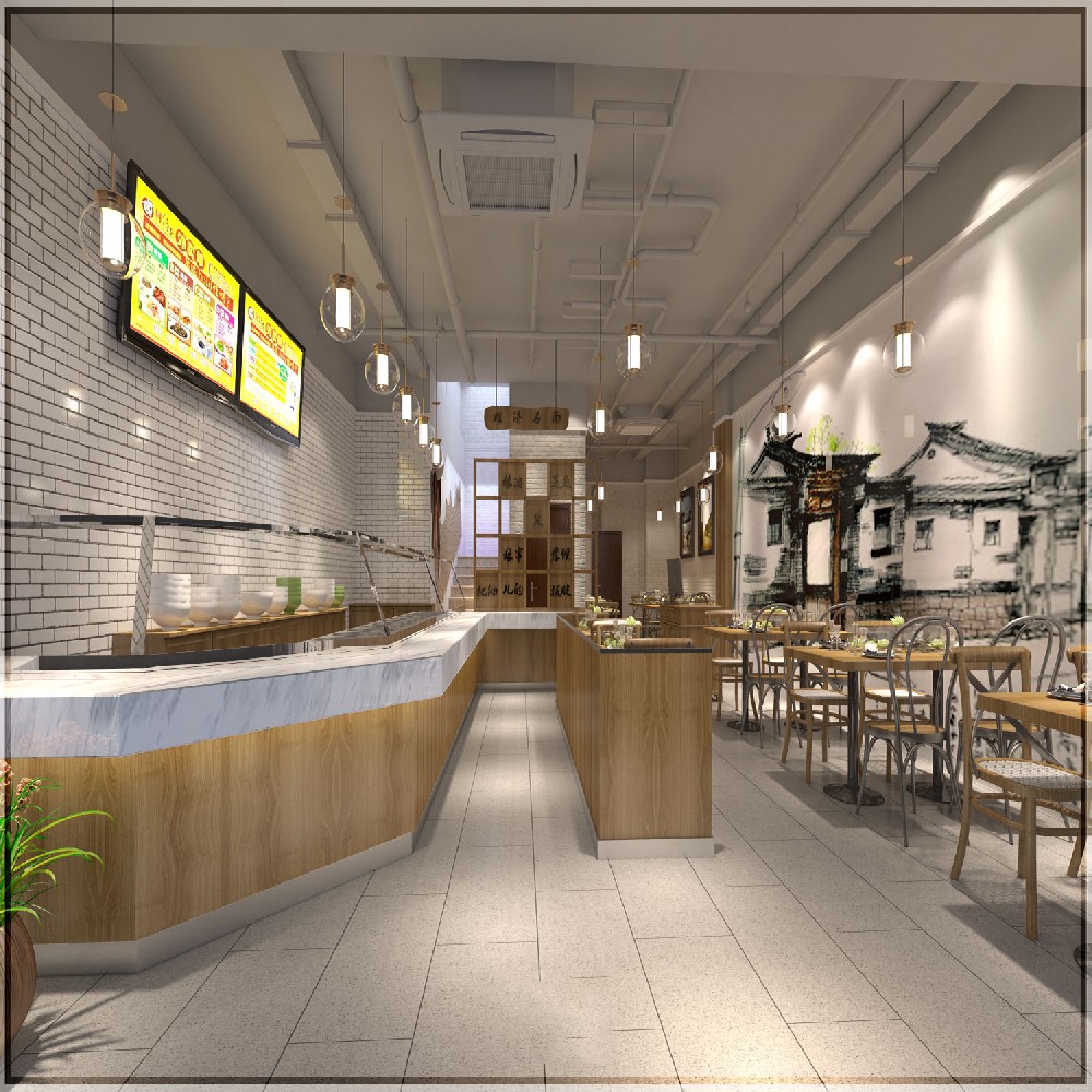 蛋糕房面包店食品展柜商场装修设计