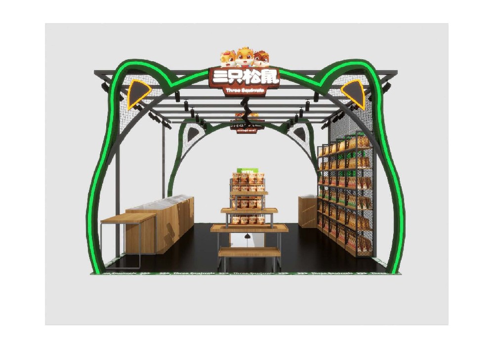 特卖食品专柜展柜商场装修活动设计